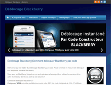 Tablet Screenshot of deblocageblackberry.com